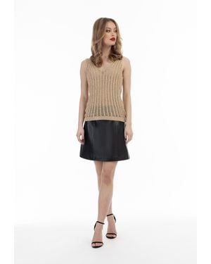 faina Top En Tricot Avec Fil À Effet - Natur
