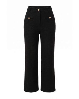 Trendyol Mi̇Lla Damen Einfarbig Weites Bein Normale Taille Hosen - Schwarz