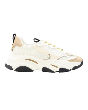 Steve Madden "Possession-E" Sneaker Für Damen, Plattform-Absatz /Hellbraun) - Weiß