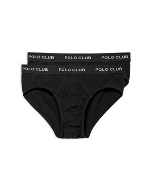 POLO CLUB Slips Im Zweierpack Mit Logo-Detail - Schwarz