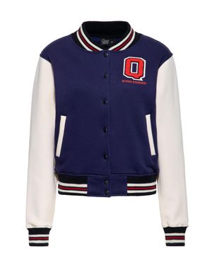 Queen Kerosin Damen College Jacke Q - Blau