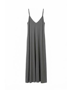 Basiclo Chloe Long Dress - Grau