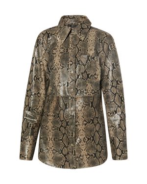 faina Lederhemd Damen Schlange - Braun