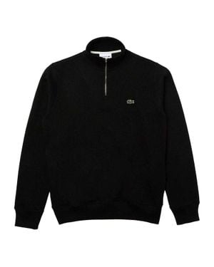 Lacoste Sweatshirt Für Herren, Mit Kurzem Reißverschluss, Baumwollmischung - Schwarz