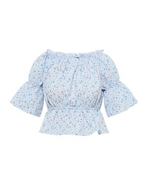 Mo My Blouse Avec Tif Vichy Esha - Blau