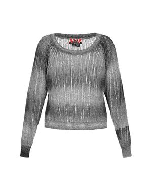 myMo Pullover Frauen Schwarz-Weiß - Grau