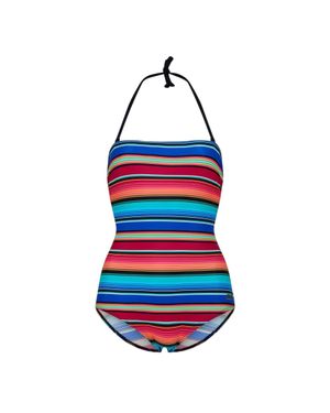 Zoggs "Mexicali" Badeanzug Für Damen, Trägerlos (Bunt) - Blau