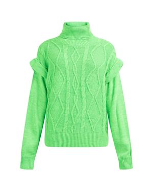 myMo Strickpullover Damen - Grün