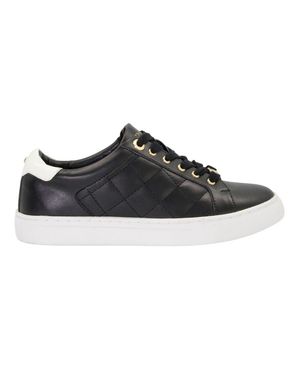 Dune Herren/Damen Sneaker "Ellenar" Gesteppt /Weiß) - Schwarz