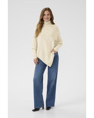 Kaffe Poncho Kajennie Poncho Oversize Fit - Blau