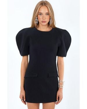 Busem Mini-Crepé-Kleid Mit Tasche Und Reißverschluss - Schwarz