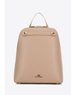 Wittchen Damen-Lederrucksack, Trapezförmig, Naturleder