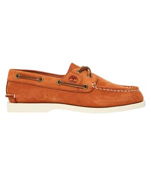 Timberland "Classic" Bootsschuhe Für Herren, Nubukleder, Mokassin-Spitze, Flach (Rostfarben) - Braun