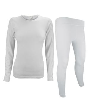 THMO Damen Langarm-Thermooberteil Und Thermoleggings Für Den Winter - Grau
