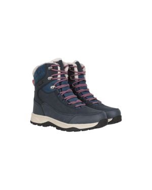 Mountain Warehouse Damen Schneestiefel "Tundra" Leder (Marineblau)