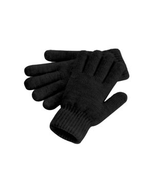 BEECHFIELD® Handschuhe "Cosy" Gerippter Ärmelaufschlag (Schwarz Meliert)