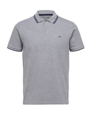 SELECTED Poloshirt - Grau