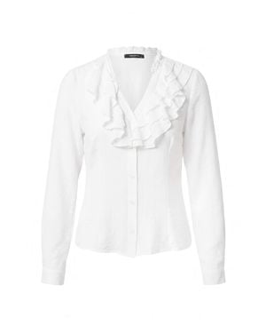 Trendyol Mi̇Lla Damen Einfarbig Lang, Regular Fit Hemden - Weiß