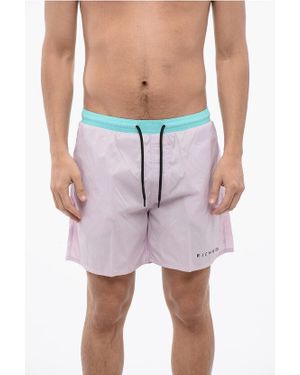 John Richmond Zweifarbiger Boxer-Badeanzug - Pink