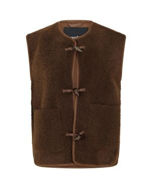 Threadbare "Itoje" Weste Für Damen, Teddyfleece - Braun