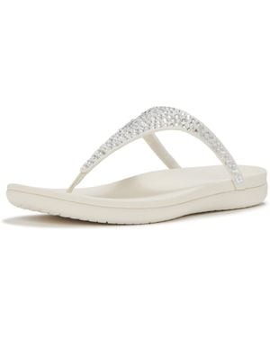 Fitflop Solay Misch-Kristall Textil Damen Sandalen - Weiß