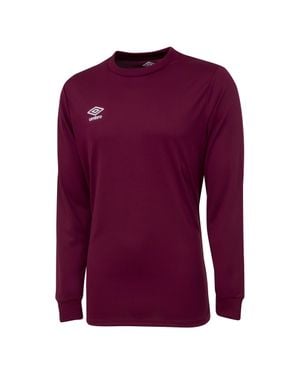 Umbro "Club" Trikot Für Herren Langärmlig (Weinrot) - Lila