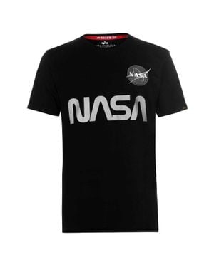 Alpha Industries T-Shirt Für Herren, Reflektierend - Schwarz