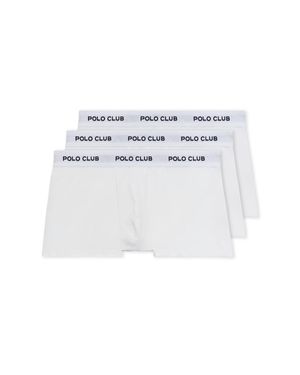 POLO CLUB Pack Mit Drei Boxershorts Mit Logo - Weiß