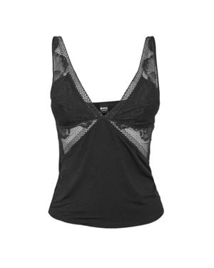 BOSS Schlafanzug-Oberteil Für Damen - Schwarz