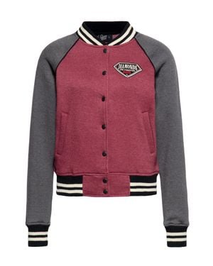 Queen Kerosin Damen College Jacke Diamonds - Pink