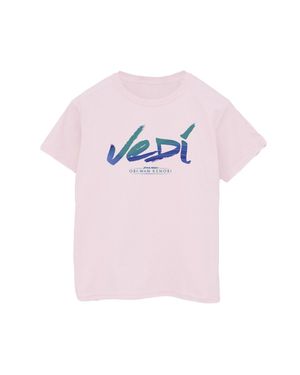 Star Wars Ladies Obi-Wan Kenobi Jedi Painted Font Cotton Boyfriend T-Shirt (Bébé Rose) - Pink