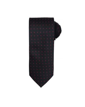 PREMIER Micro Dot Pattern Formal Work Krawatte (Schwarz/Rot)