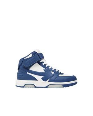 Off-White c/o Virgil Abloh Out Of Out Out Out Out Out Mid Top Sneakers - Blau