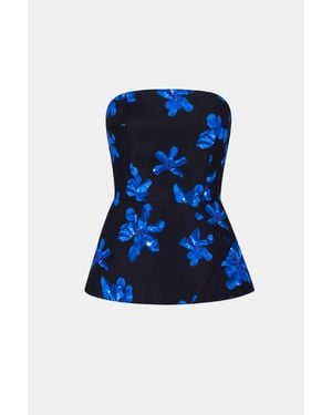 Emilia Wickstead Regan Top - Blue