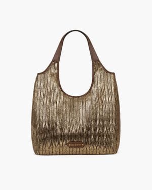 Eric Javits Aura Ii Leather Handbag - Gray