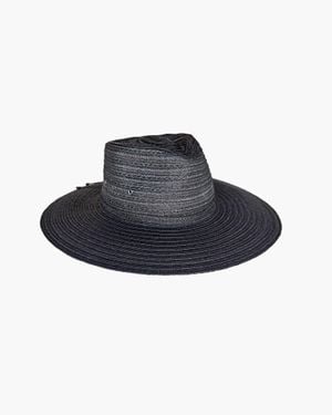 Eric Javits Luxury Squishee Straw Fedora, Upf 50+ Sun Protection, Adjustable Fit - Blue