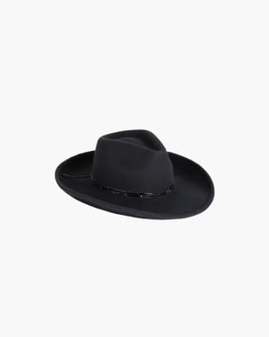 Eric Javits Wool Western Felt Hat - Black