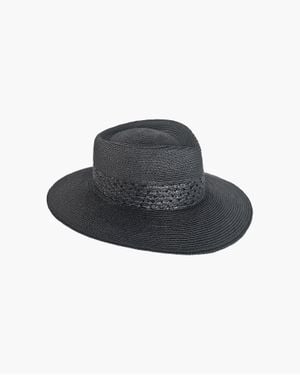 Eric Javits Squishee Straw Fedora Hat - White