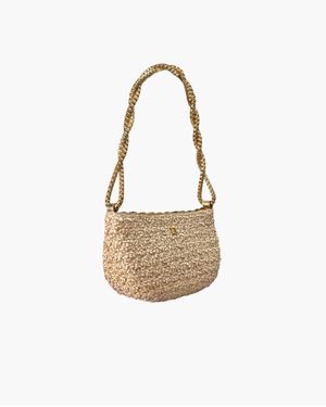 Eric Javits Mini Ayesha Small Shoulder Bag - White