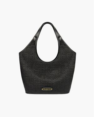 Eric Javits Myka Straw Bag - Black