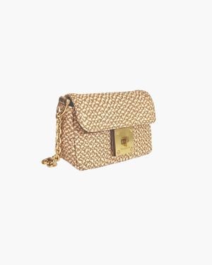 Eric Javits Mini Cherie Straw Bag - White
