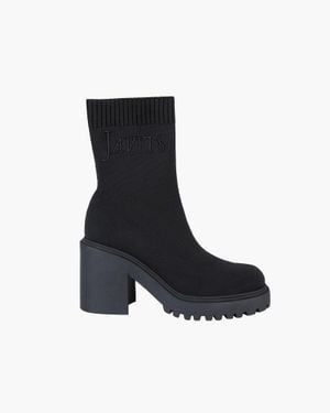 Eric Javits Leather Sock Boot - Black