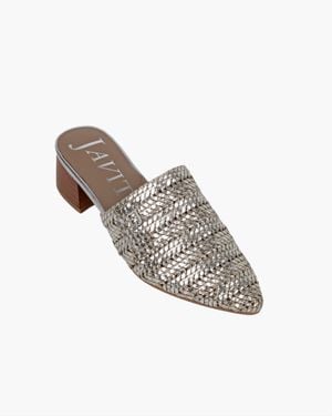 Eric Javits Aura Mule, For Open-Weave Vegan Leather, Rubber Outsole, Cushioned Footbed, Sizes-10 - White