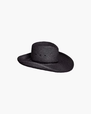 Eric Javits Western Straw Hat With For - Blue