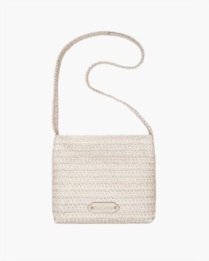 Eric Javits Lil Koko Raffia Rollable Bag - White