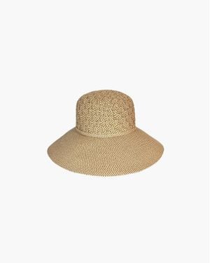 Eric Javits Packable Straw Sun Hat, Color, Brim, Upf 50+ Protection For - White