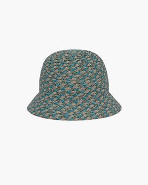 Eric Javits Woven Pith Cloche Hat - Green