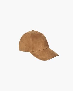 Eric Javits Suede Fenway Baseball Cap - White