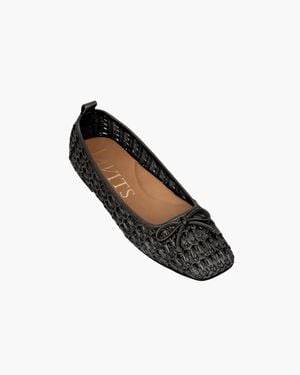 Eric Javits Crochet Raffia Ballet Flat, For - Black