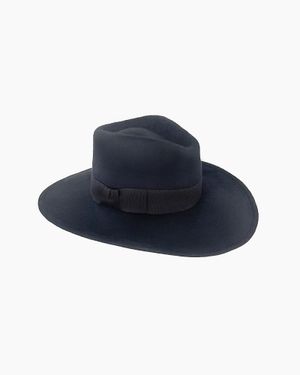 Eric Javits Dakota Felt Hat, Water-Repellent, Upf 50 + Sun Protection, Handcrafted - Blue